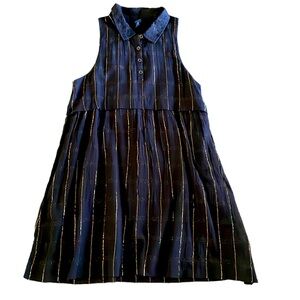 Volcom big girls black & gold plaid sleeveless dress